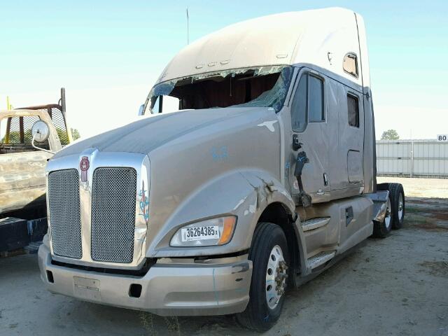 1XKFD48X2BJ291870 - 2011 KENWORTH CONSTRUCTI TAN photo 2