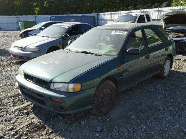 JF1GF4359YH802674 - 2000 SUBARU IMPREZA L GREEN photo 2