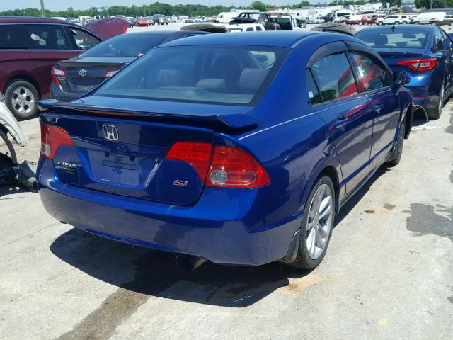 2HGFA55528H702113 - 2008 HONDA CIVIC SI BLUE photo 4