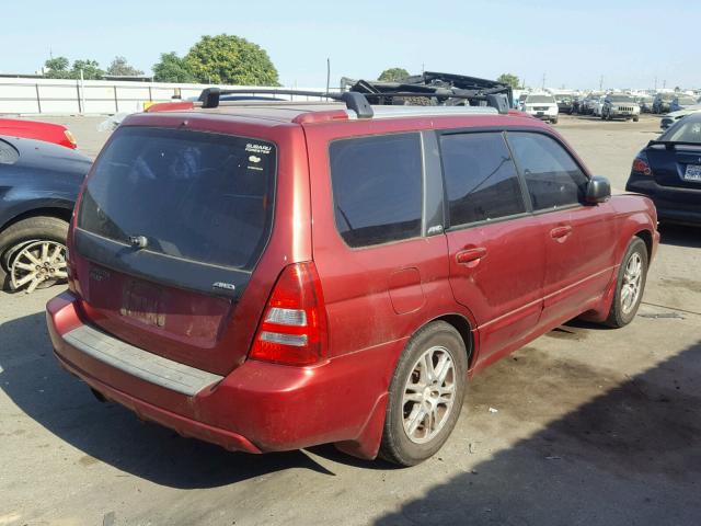 JF1SG69644G711234 - 2004 SUBARU FORESTER 2 RED photo 4