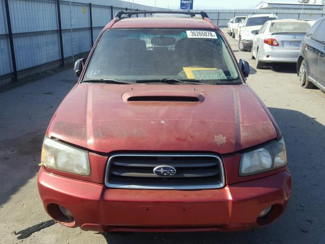 JF1SG69644G711234 - 2004 SUBARU FORESTER 2 RED photo 9
