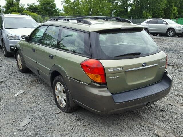 4S4BP61C957363407 - 2005 SUBARU LEGACY OUT GREEN photo 3