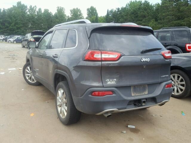 1C4PJMDS0EW201545 - 2014 JEEP CHEROKEE L GRAY photo 3