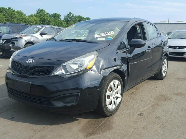 KNADM4A32C6044781 - 2012 KIA RIO LX BLACK photo 2