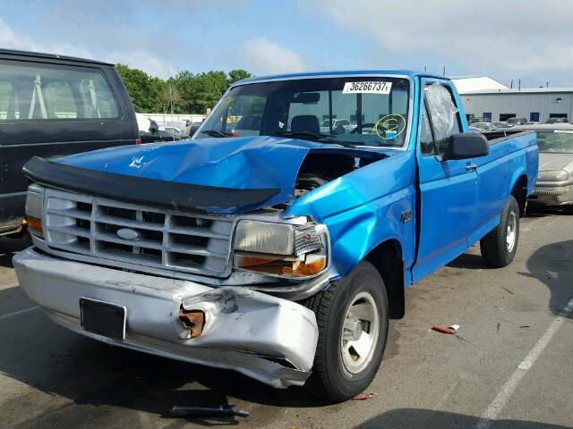 1FTDF15Y2SNA78113 - 1995 FORD F150 BLUE photo 2