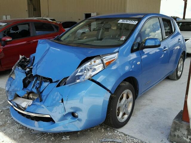 JN1AZ0CP6CT018060 - 2012 NISSAN LEAF SV BLUE photo 2