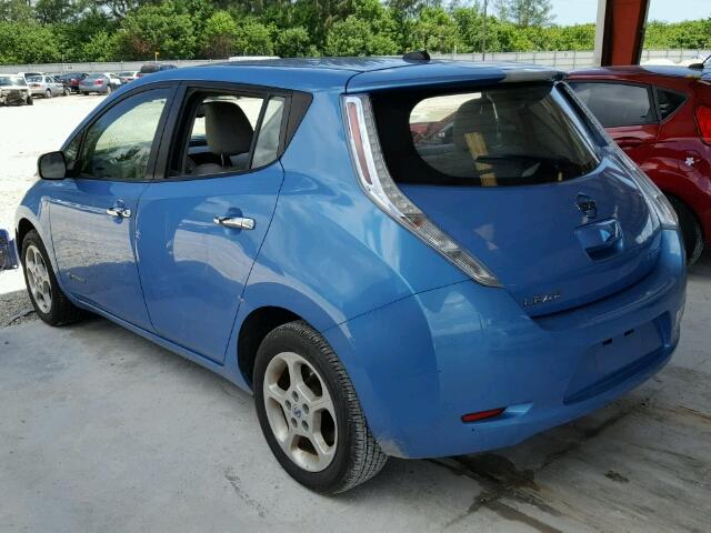 JN1AZ0CP6CT018060 - 2012 NISSAN LEAF SV BLUE photo 3