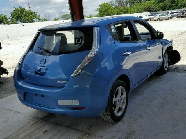 JN1AZ0CP6CT018060 - 2012 NISSAN LEAF SV BLUE photo 4