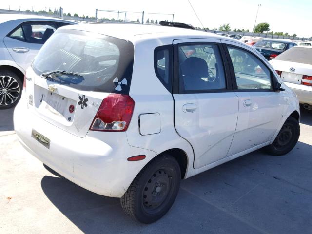 KL1TD666X7B794785 - 2007 CHEVROLET AVEO BASE Սպիտակ լուսանկար 4