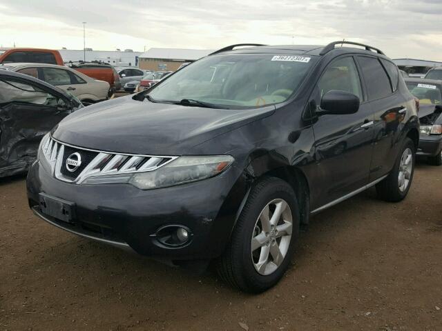 JN8AZ18W09W116354 - 2009 NISSAN MURANO S BLACK photo 2