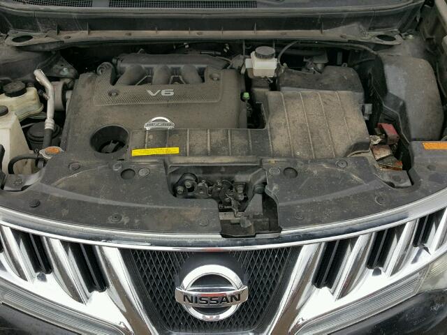 JN8AZ18W09W116354 - 2009 NISSAN MURANO S BLACK photo 7