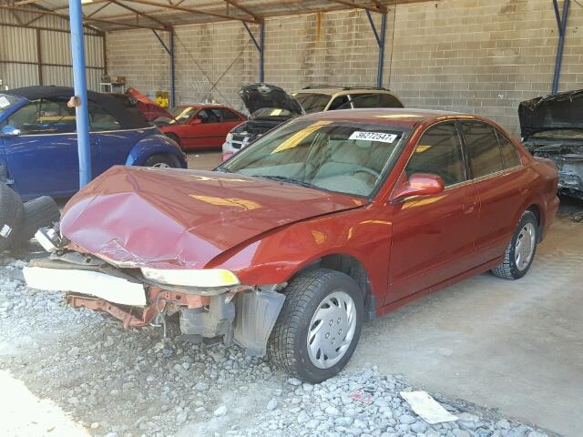 4A3AA46G7XE093414 - 1999 MITSUBISHI GALANT RED photo 2