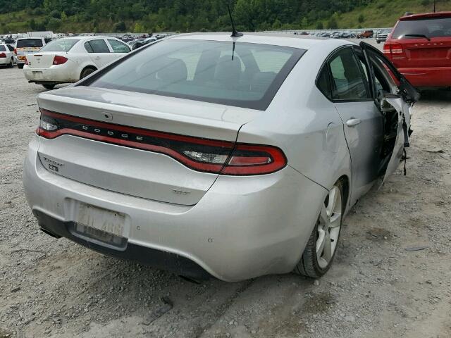 1C3CDFCB1DD341069 - 2013 DODGE DART SILVER photo 4