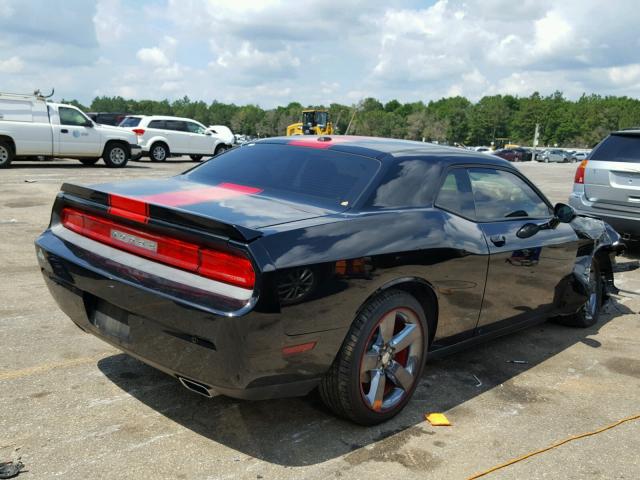 2C3CDYAG4DH591290 - 2013 DODGE CHALLENGER BLACK photo 4