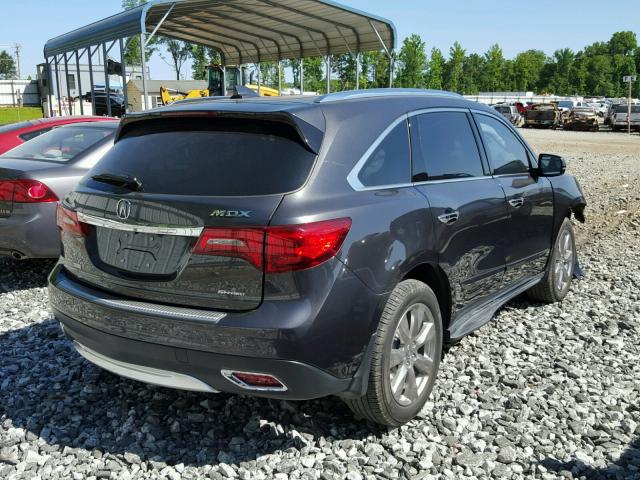 5FRYD4H88EB026457 - 2014 ACURA MDX ADVANC GRAY photo 4