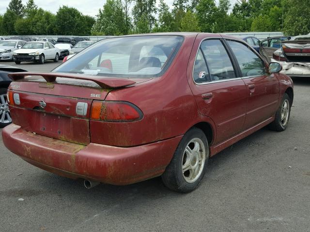 1N4BB41D5WC762202 - 1998 NISSAN SENTRA SE RED photo 4