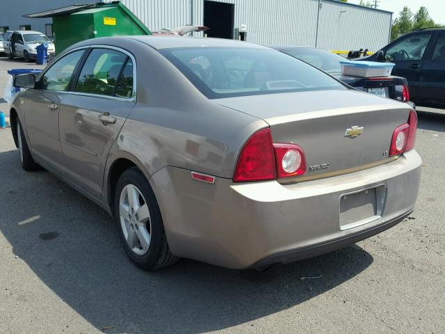 1G1ZG57B58F188815 - 2008 CHEVROLET MALIBU LS 棕色 照片 3