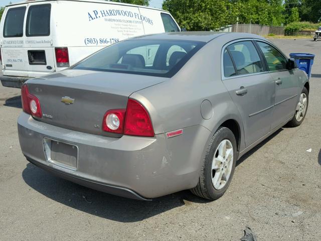 1G1ZG57B58F188815 - 2008 CHEVROLET MALIBU LS 棕色 照片 4