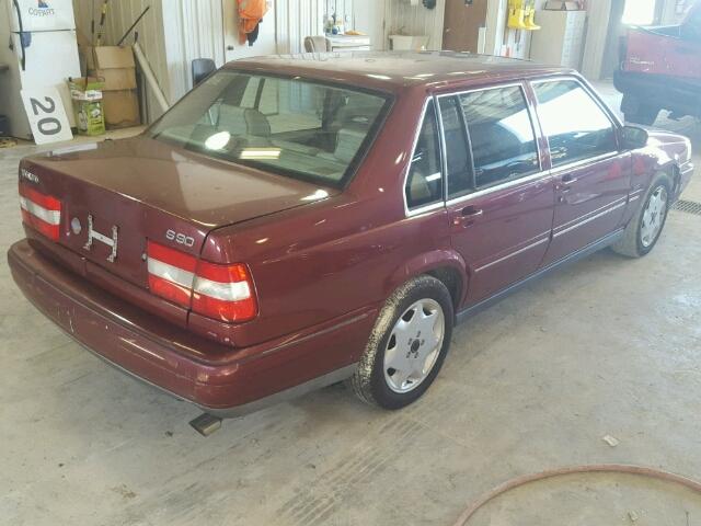 YV1KS9601W1125049 - 1998 VOLVO S90 MAROON photo 4