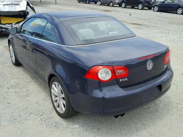 WVWBA71F89V007585 - 2009 VOLKSWAGEN EOS TURBO BLUE photo 3