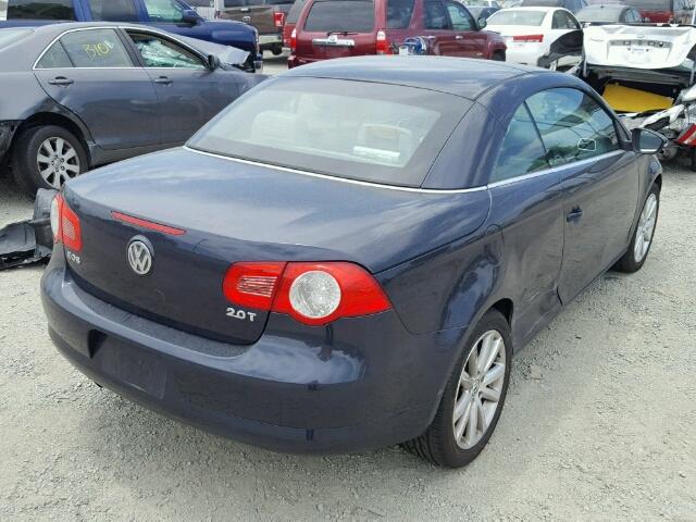 WVWBA71F89V007585 - 2009 VOLKSWAGEN EOS TURBO BLUE photo 4