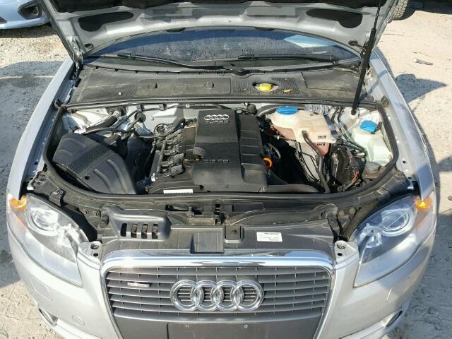 WAUDF48H87K034961 - 2007 AUDI A4 CABRIOL SILVER photo 7