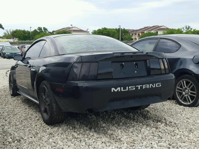 1FAFP42R63F453524 - 2003 FORD MUSTANG MA BLACK photo 3