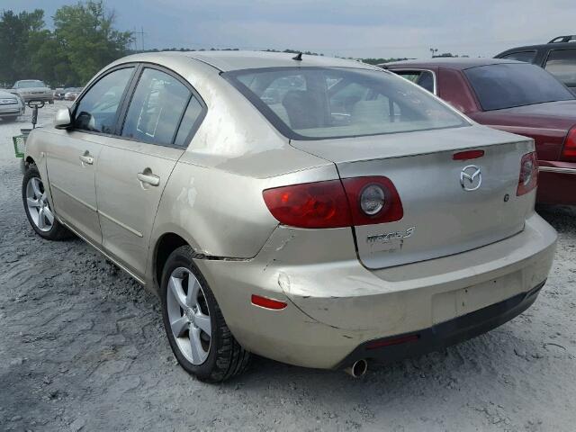 JM1BK12F741185934 - 2004 MAZDA 3 I TAN photo 3