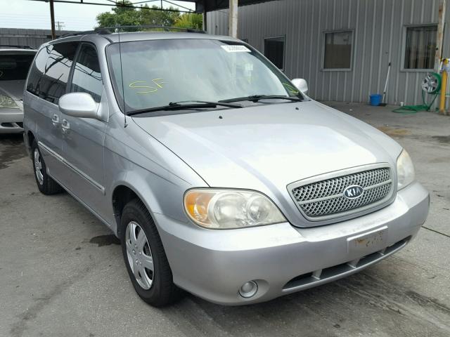 KNDUP131756663383 - 2005 KIA SEDONA EX GRAY photo 1