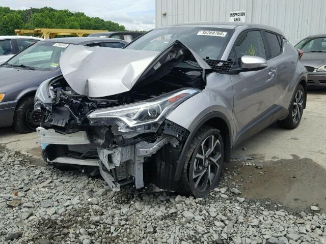 NMTKHMBX3JR051296 - 2018 TOYOTA C-HR XLE SILVER photo 2