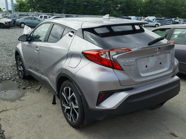 NMTKHMBX3JR051296 - 2018 TOYOTA C-HR XLE SILVER photo 3