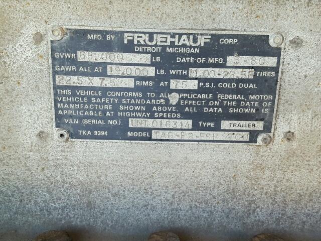 36289747 - 2000 FRUEHAUF TRAILER GRAY photo 10