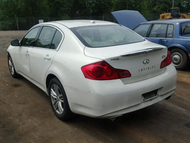 JN1DV6AR5BM652078 - 2011 INFINITI G25 WHITE photo 3