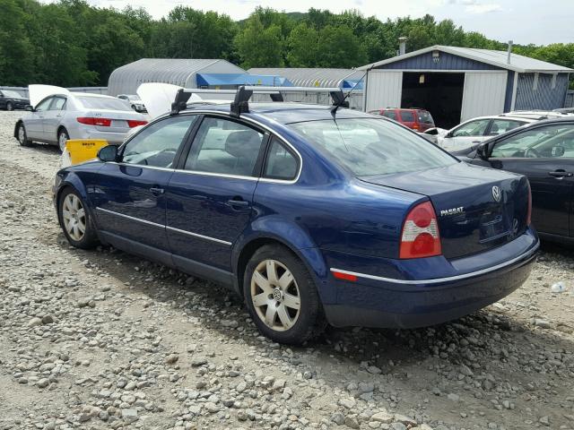 WVWAD63B15P006669 - 2005 VOLKSWAGEN PASSAT GLS BLUE photo 3