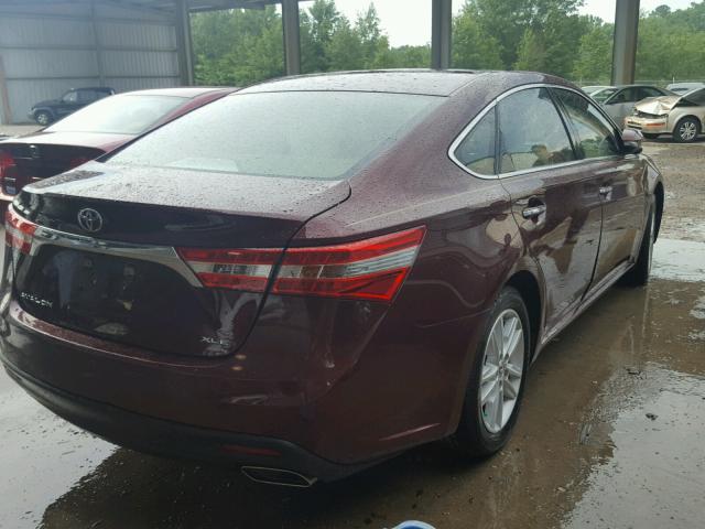 4T1BK1EB1DU003003 - 2013 TOYOTA AVALON BAS BURGUNDY photo 4