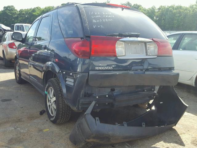 3G5DA03EX4S539849 - 2004 BUICK RENDEZVOUS BLUE photo 3