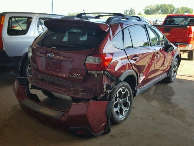 JF2GPAGC0E8256634 - 2014 SUBARU XV CROSSTR MAROON photo 4