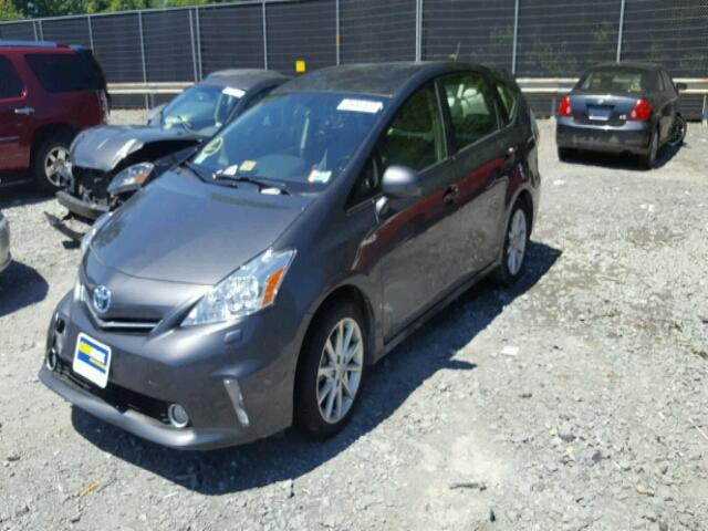 JTDZN3EU1E3366822 - 2014 TOYOTA PRIUS V GRAY photo 2