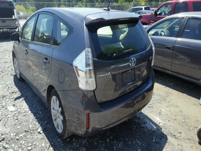 JTDZN3EU1E3366822 - 2014 TOYOTA PRIUS V GRAY photo 3