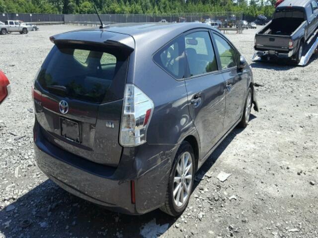 JTDZN3EU1E3366822 - 2014 TOYOTA PRIUS V GRAY photo 4