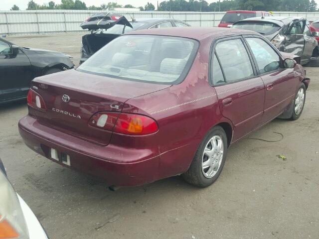 2T1BR18E0WC039142 - 1998 TOYOTA COROLLA VE BURGUNDY photo 4