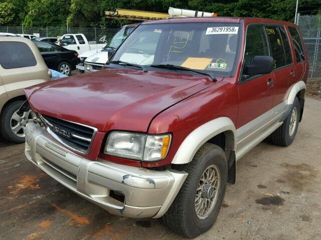 JACDJ58X4W7904090 - 1998 ISUZU TROOPER S BURGUNDY photo 2