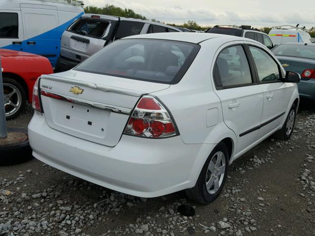 KL1TD5DE8BB249262 - 2011 CHEVROLET AVEO LS WHITE photo 4