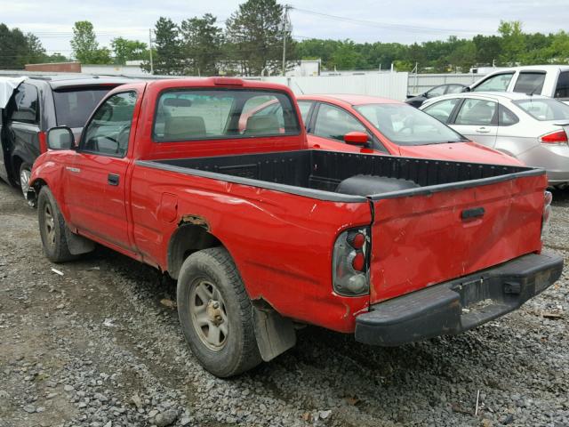5TENL42N72Z053875 - 2002 TOYOTA TACOMA RED photo 3