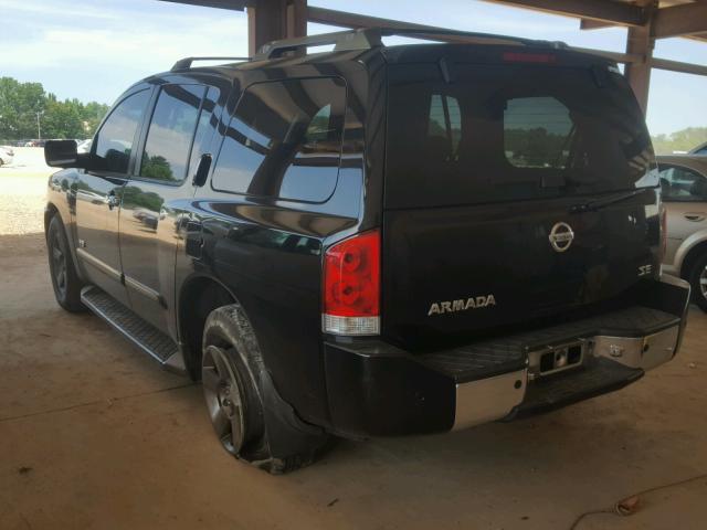 5N1AA08A95N715573 - 2005 NISSAN ARMADA SE BLACK photo 3