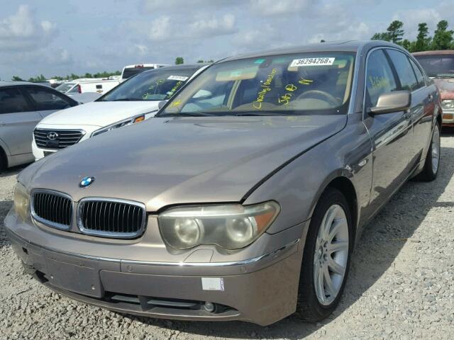 WBAGN63413DR14477 - 2003 BMW 745 LI BEIGE photo 2