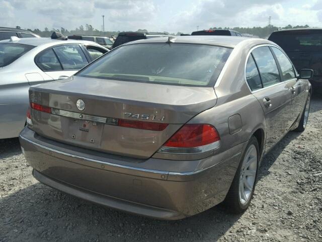 WBAGN63413DR14477 - 2003 BMW 745 LI Бежевий фото 4
