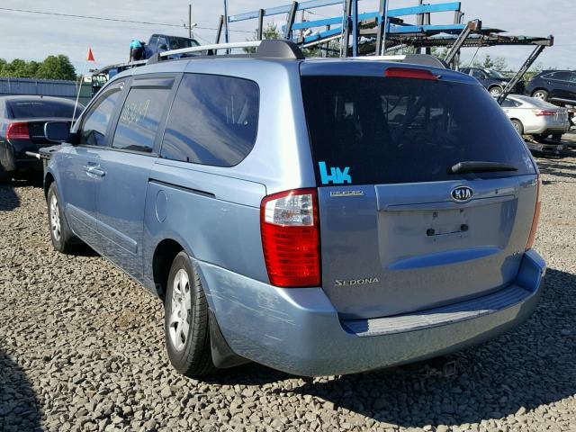 KNDMB233576191435 - 2007 KIA SEDONA EX BLUE photo 3