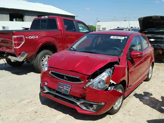 ML32A4HJ8HH020281 - 2017 MITSUBISHI MIRAGE SE RED photo 2