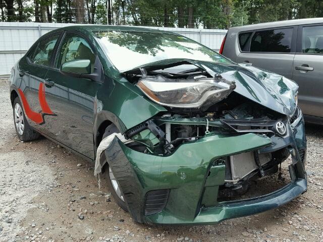 2T1BURHEXEC105997 - 2014 TOYOTA COROLLA L GREEN photo 1